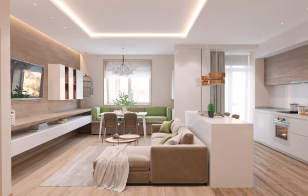 Thiết kế, thi công cải tạo căn hộ 90m2 