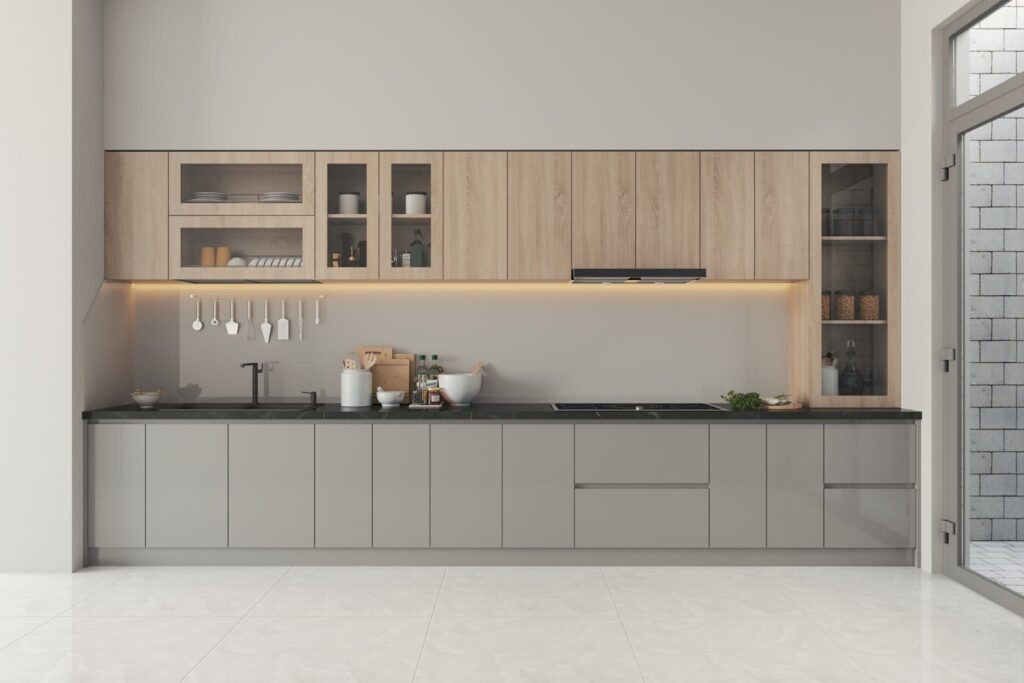 Tủ bếp gỗ MDF phủ Melamine 
