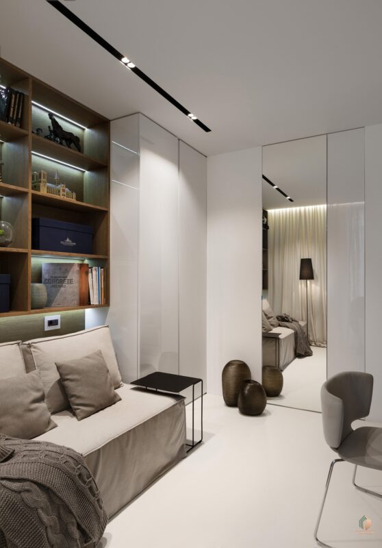 Thiết kế nội thất căn hộ Studio Không gian lưu trữ