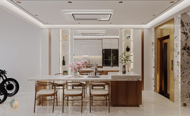 Thiết kế nội thất nhà ống hiện đại